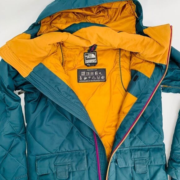 THE NORTH FACE cryptic jacket quilted long hooded recco 550 sz xs womens - Picture 4 of 6